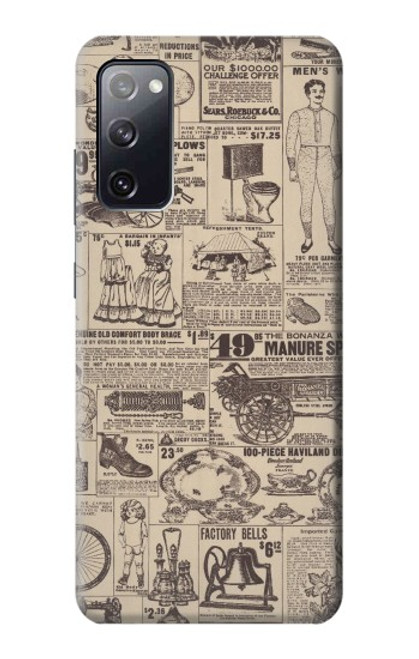 S3819 Retro Vintage Paper Case For Samsung Galaxy S20 FE