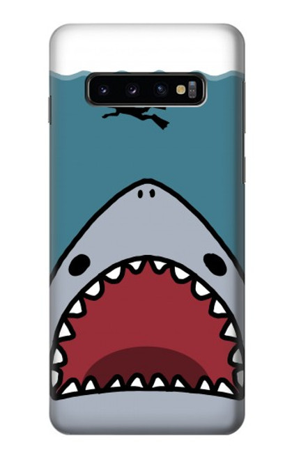 S3825 Cartoon Shark Sea Diving Case For Samsung Galaxy S10