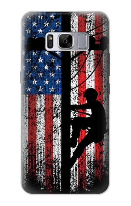 S3803 Electrician Lineman American Flag Case For Samsung Galaxy S8 Plus
