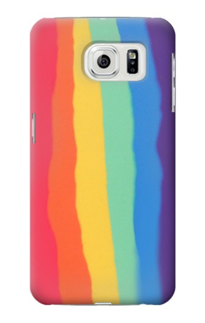 S3799 Cute Vertical Watercolor Rainbow Case For Samsung Galaxy S7 Edge