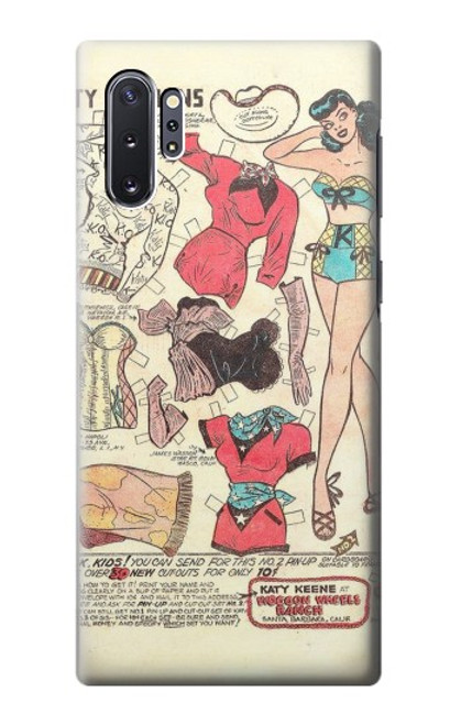 S3820 Vintage Cowgirl Fashion Paper Doll Case For Samsung Galaxy Note 10 Plus