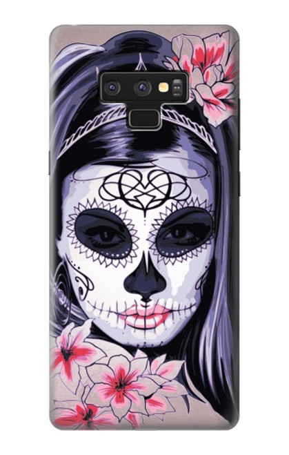 S3821 Sugar Skull Steam Punk Girl Gothic Case For Note 9 Samsung Galaxy Note9