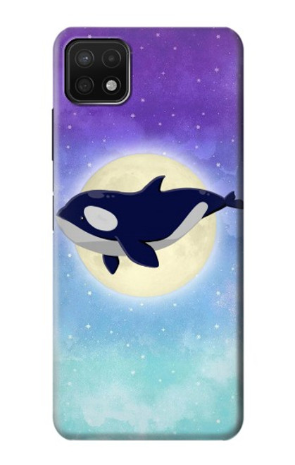S3807 Killer Whale Orca Moon Pastel Fantasy Case For Samsung Galaxy A22 5G