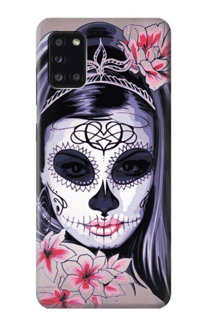 S3821 Sugar Skull Steam Punk Girl Gothic Case For Samsung Galaxy A31