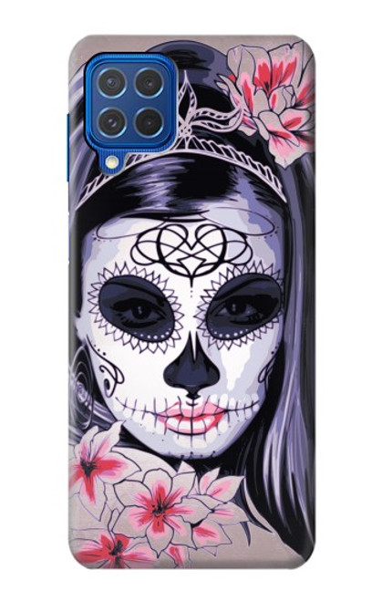 S3821 Sugar Skull Steam Punk Girl Gothic Case For Samsung Galaxy M62