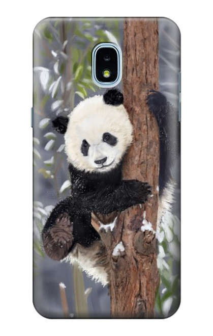 S3793 Cute Baby Panda Snow Painting Case For Samsung Galaxy J3 (2018), J3 Star, J3 V 3rd Gen, J3 Orbit, J3 Achieve, Express Prime 3, Amp Prime 3