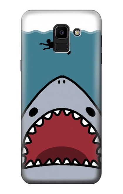 S3825 Cartoon Shark Sea Diving Case For Samsung Galaxy J6 (2018)