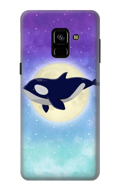 S3807 Killer Whale Orca Moon Pastel Fantasy Case For Samsung Galaxy A8 (2018)