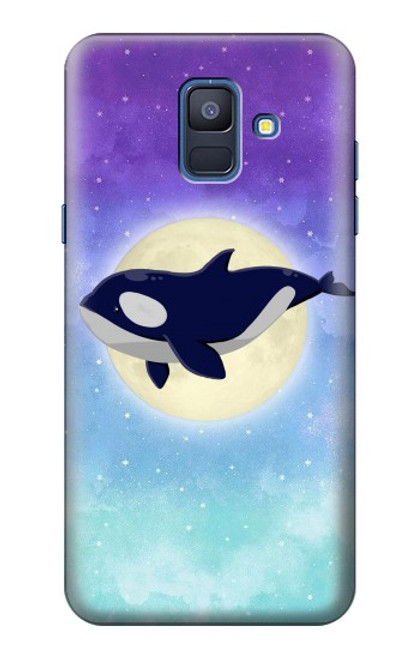 S3807 Killer Whale Orca Moon Pastel Fantasy Case For Samsung Galaxy A6 (2018)