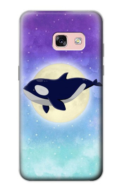 S3807 Killer Whale Orca Moon Pastel Fantasy Case For Samsung Galaxy A3 (2017)