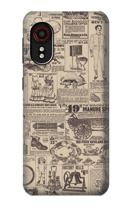 S3819 Retro Vintage Paper Case For Samsung Galaxy Xcover 5