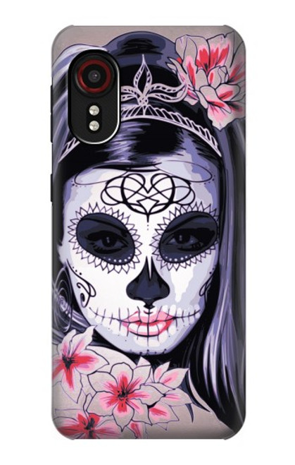S3821 Sugar Skull Steam Punk Girl Gothic Case For Samsung Galaxy Xcover 5