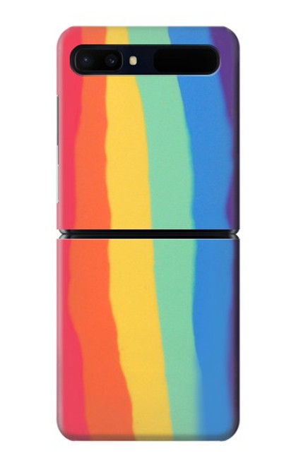 S3799 Cute Vertical Watercolor Rainbow Case For Samsung Galaxy Z Flip 5G