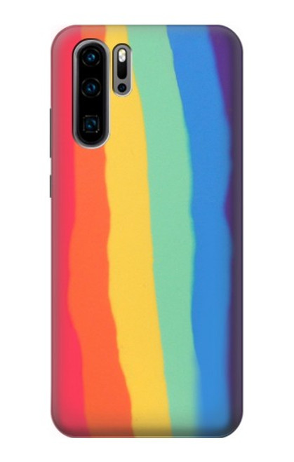 S3799 Cute Vertical Watercolor Rainbow Case For Huawei P30 Pro