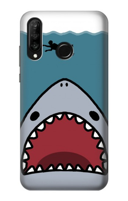 S3825 Cartoon Shark Sea Diving Case For Huawei P30 lite