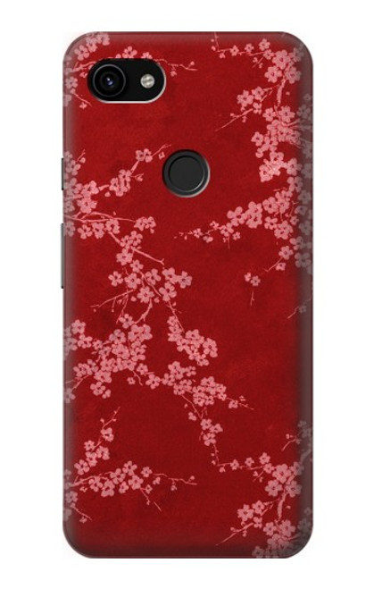 S3817 Red Floral Cherry blossom Pattern Case For Google Pixel 3a XL