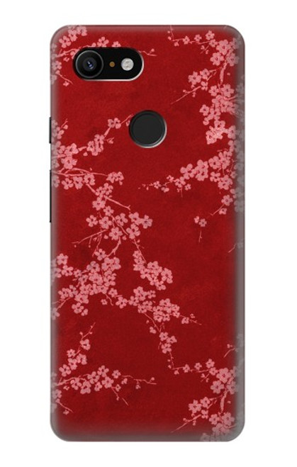 S3817 Red Floral Cherry blossom Pattern Case For Google Pixel 3
