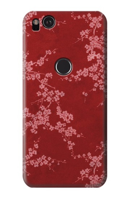 S3817 Red Floral Cherry blossom Pattern Case For Google Pixel 2