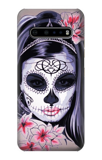 S3821 Sugar Skull Steam Punk Girl Gothic Case For LG V60 ThinQ 5G