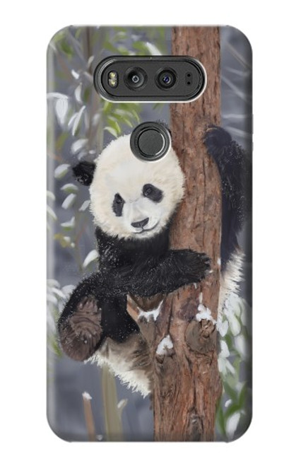S3793 Cute Baby Panda Snow Painting Case For LG V20
