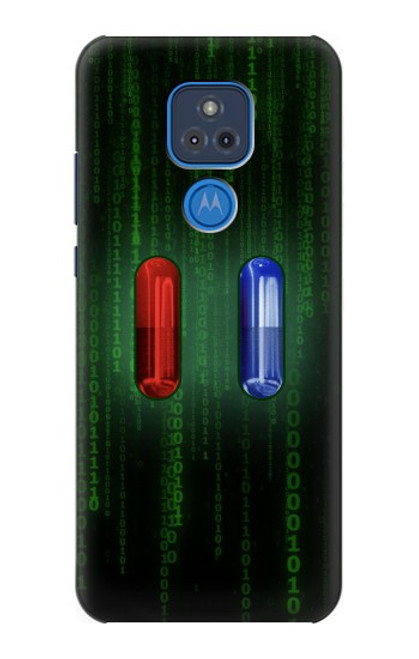 S3816 Red Pill Blue Pill Capsule Case For Motorola Moto G Play (2021)