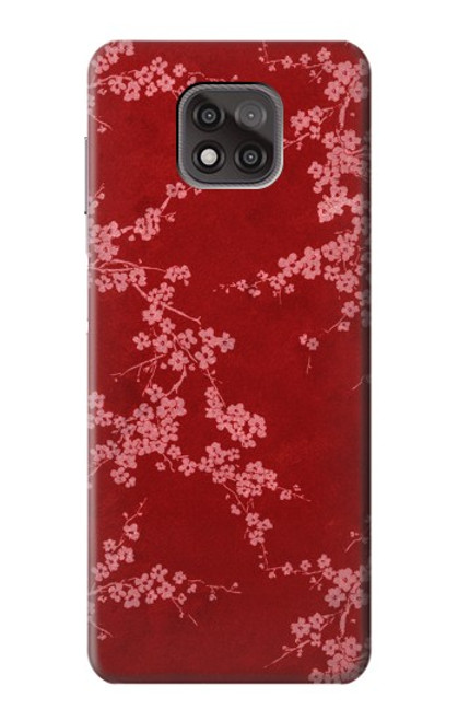 S3817 Red Floral Cherry blossom Pattern Case For Motorola Moto G Power (2021)