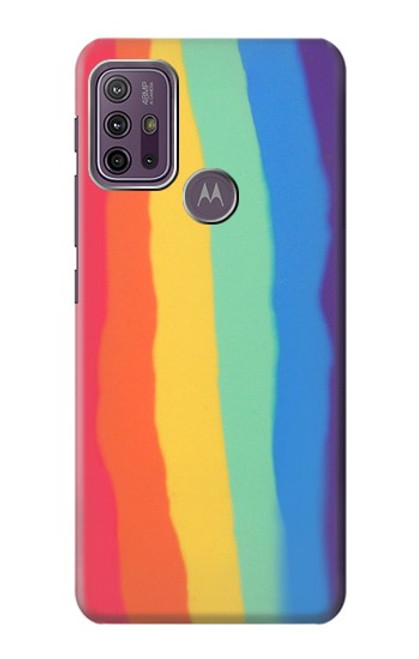 S3799 Cute Vertical Watercolor Rainbow Case For Motorola Moto G10 Power