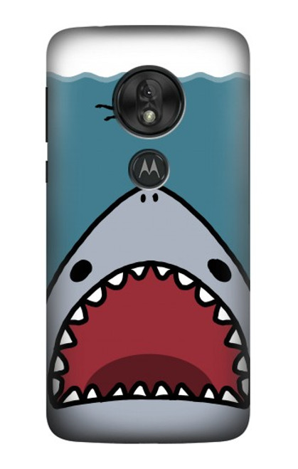 S3825 Cartoon Shark Sea Diving Case For Motorola Moto G7 Power