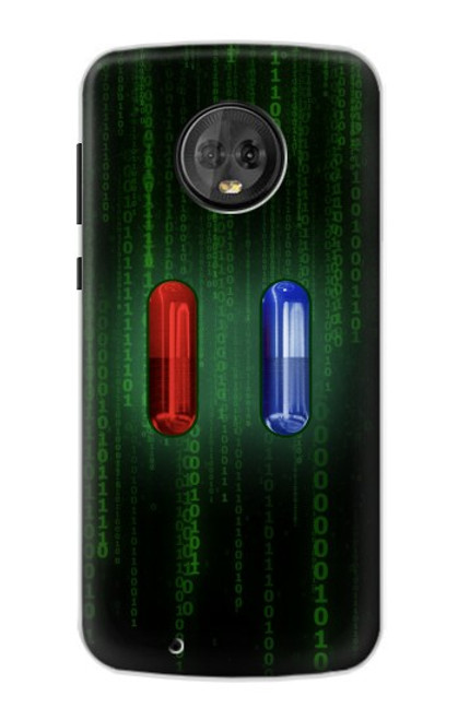 S3816 Red Pill Blue Pill Capsule Case For Motorola Moto G6