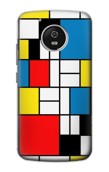 S3814 Piet Mondrian Line Art Composition Case For Motorola Moto G5