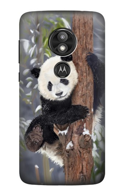 S3793 Cute Baby Panda Snow Painting Case For Motorola Moto E Play (5th Gen.), Moto E5 Play, Moto E5 Cruise (E5 Play US Version)