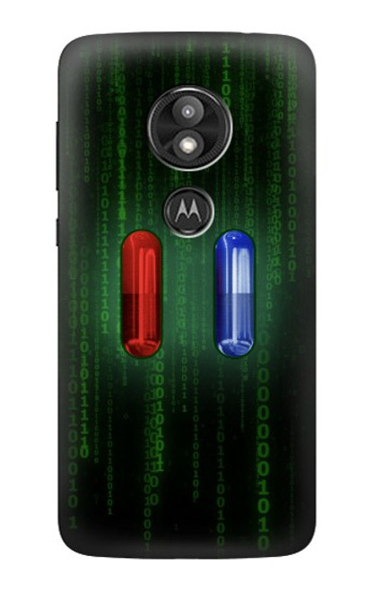 S3816 Red Pill Blue Pill Capsule Case For Motorola Moto E Play (5th Gen.), Moto E5 Play, Moto E5 Cruise (E5 Play US Version)