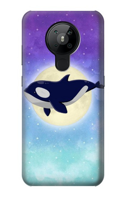 S3807 Killer Whale Orca Moon Pastel Fantasy Case For Nokia 5.3