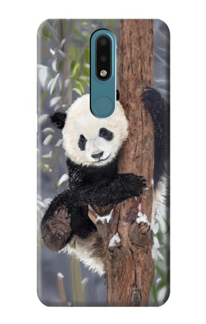 S3793 Cute Baby Panda Snow Painting Case For Nokia 2.4