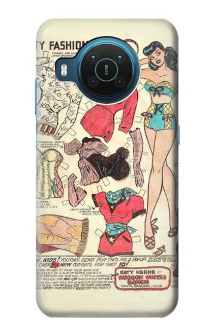 S3820 Vintage Cowgirl Fashion Paper Doll Case For Nokia X20