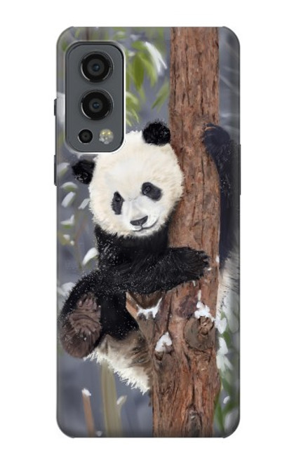 S3793 Cute Baby Panda Snow Painting Case For OnePlus Nord 2 5G