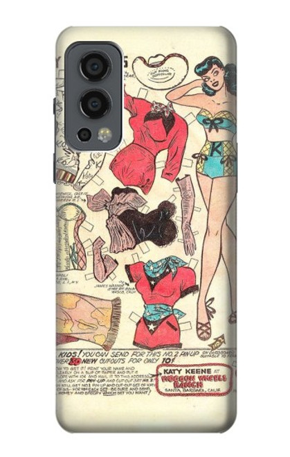 S3820 Vintage Cowgirl Fashion Paper Doll Case For OnePlus Nord 2 5G