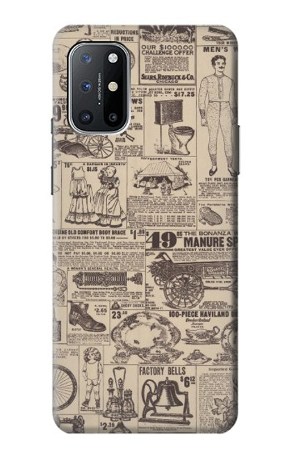 S3819 Retro Vintage Paper Case For OnePlus 8T