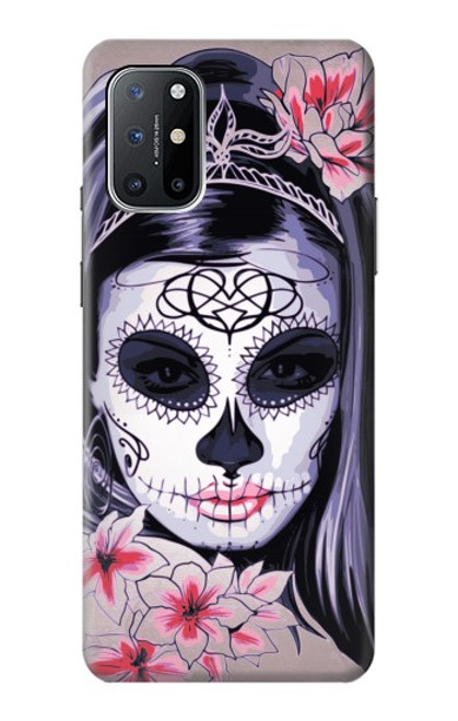 S3821 Sugar Skull Steam Punk Girl Gothic Case For OnePlus 8T