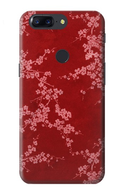 S3817 Red Floral Cherry blossom Pattern Case For OnePlus 5T