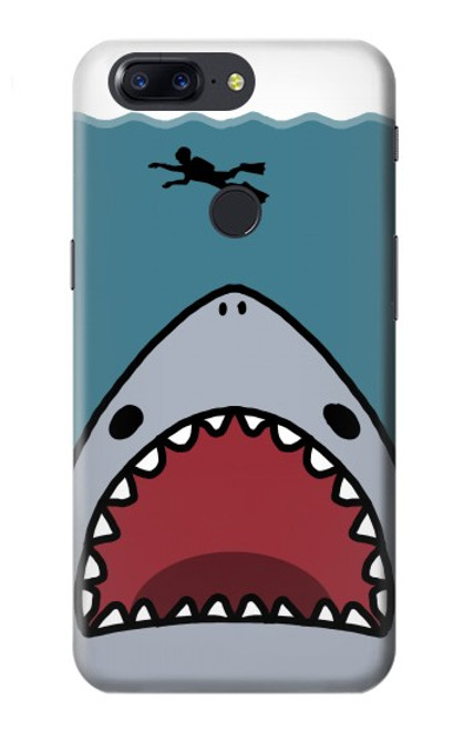 S3825 Cartoon Shark Sea Diving Case For OnePlus 5T