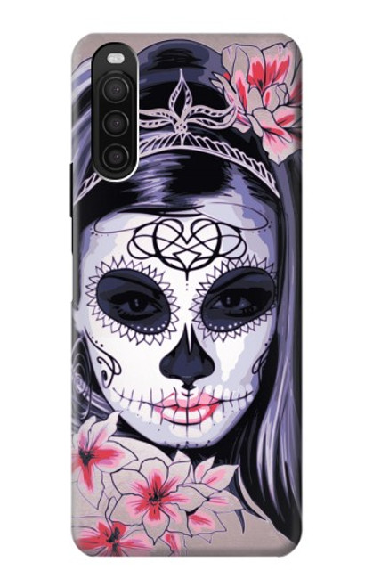 S3821 Sugar Skull Steam Punk Girl Gothic Case For Sony Xperia 10 III
