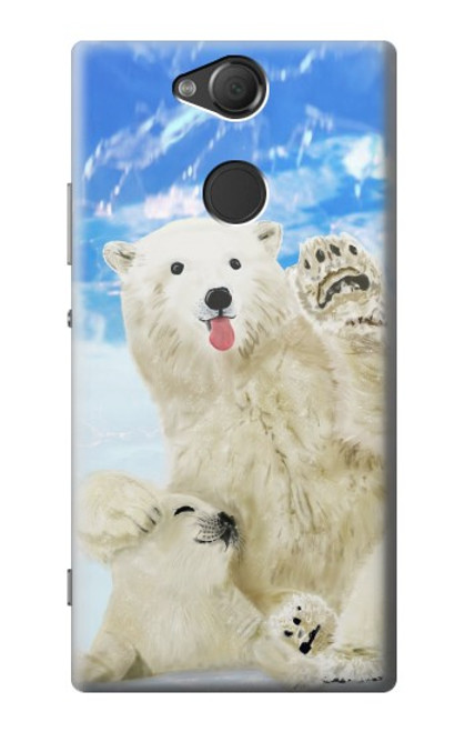 S3794 Arctic Polar Bear in Love with Seal Paint Case For Sony Xperia XA2