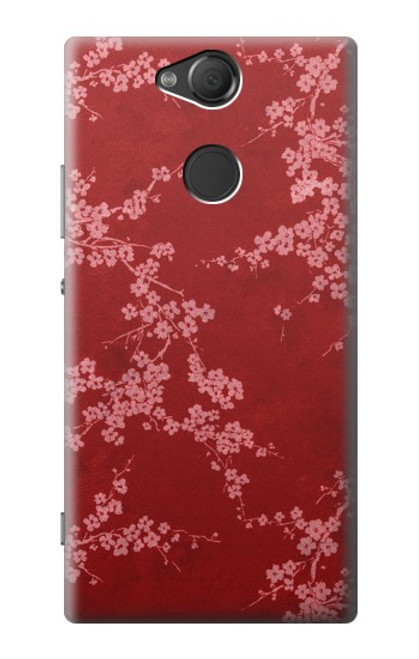 S3817 Red Floral Cherry blossom Pattern Case For Sony Xperia XA2