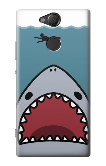 S3825 Cartoon Shark Sea Diving Case For Sony Xperia XA2