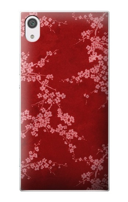 S3817 Red Floral Cherry blossom Pattern Case For Sony Xperia XA1