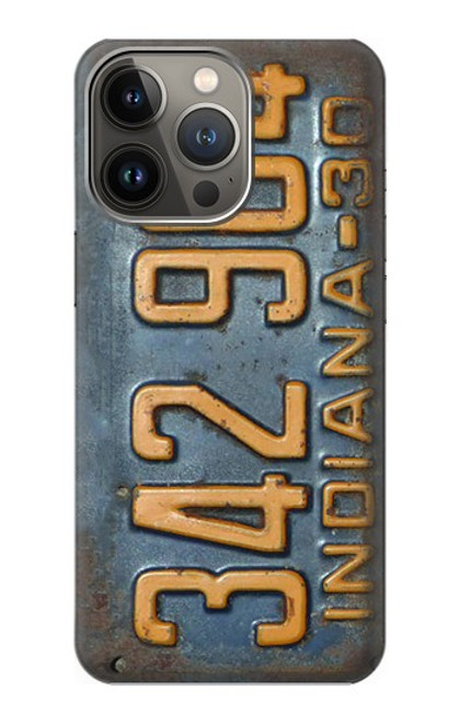 S3750 Vintage Vehicle Registration Plate Case For iPhone 13 Pro