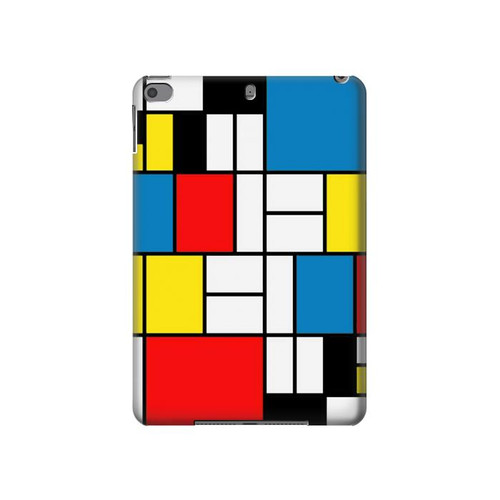 S3814 Piet Mondrian Line Art Composition Hard Case For iPad mini 4, iPad mini 5, iPad mini 5 (2019)