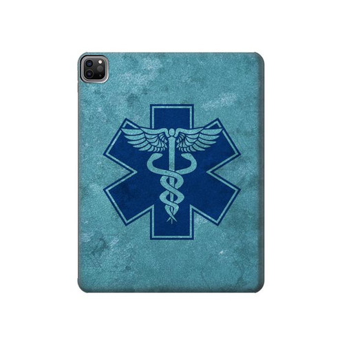 S3824 Caduceus Medical Symbol Hard Case For iPad Pro 12.9 (2022,2021,2020,2018, 3rd, 4th, 5th, 6th)