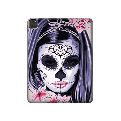 S3821 Sugar Skull Steam Punk Girl Gothic Hard Case For iPad Pro 11 (2021,2020,2018, 3rd, 2nd, 1st)
